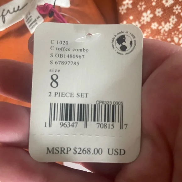 NWT Free People Maggie suit set SIZE 8 - Picture 7 of 7